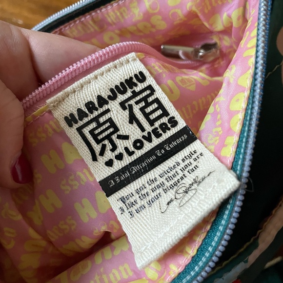 Harajuku Lovers Crossbody Handbag Bag Purse Gwen Stefani Adjustable Pockets - Picture 9 of 9